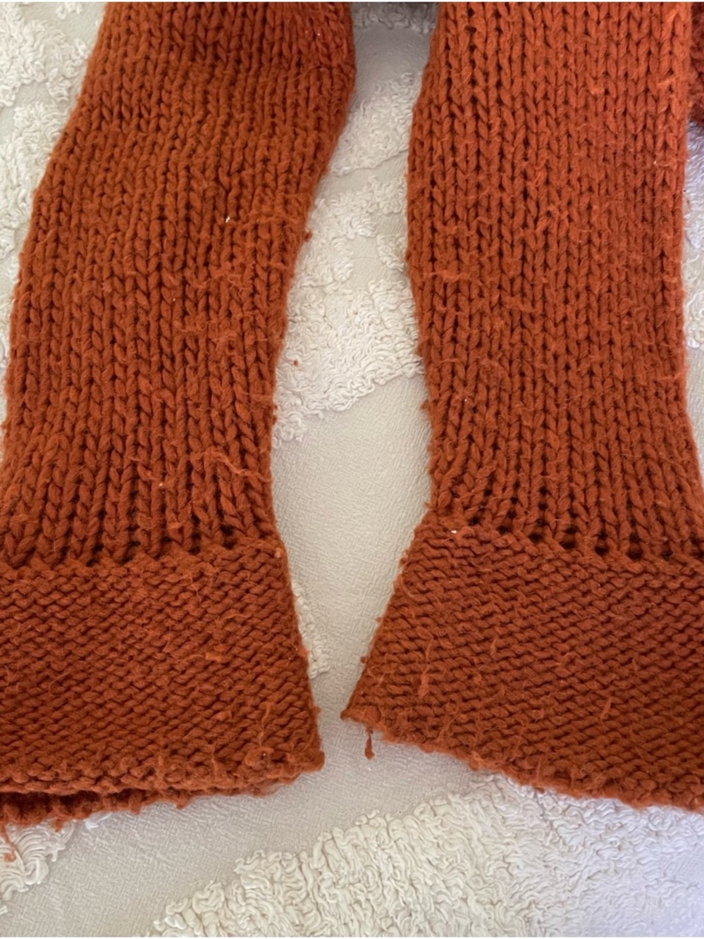 Anthropologie Hooded Chunky Knit Cropped Cardigan Rust Fall Colors Boho - Picture 14 of 16
